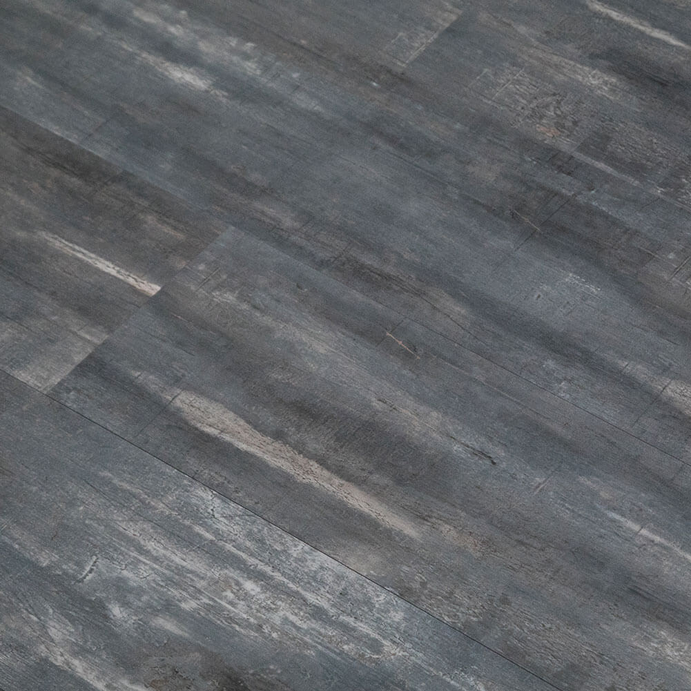 Luxury Vinyl Plank Flooring 48 x 7 Inch Dark Gray (10-Pack, 23.6 sq.ft)